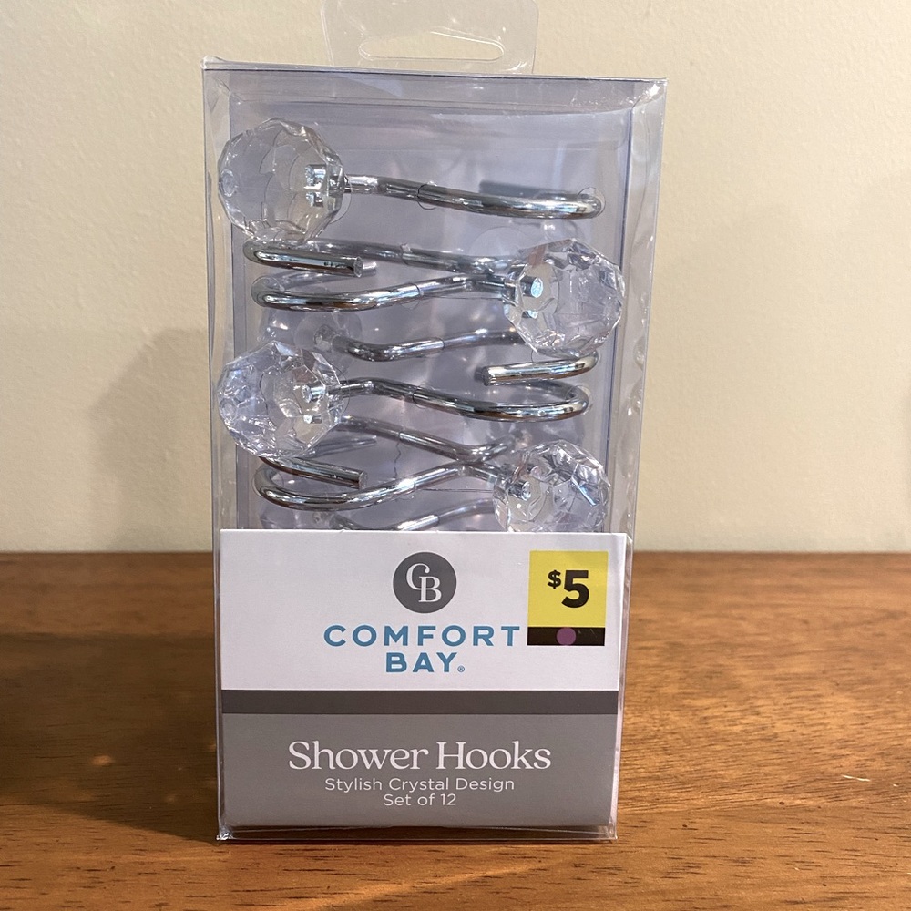 Shower curtain hooks